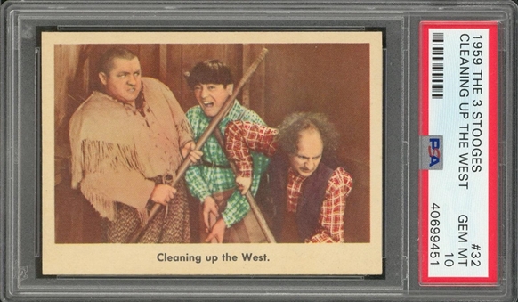 1959 Fleer "Three Stooges" #32 "Cleaning Up The West." – PSA GEM MT 10